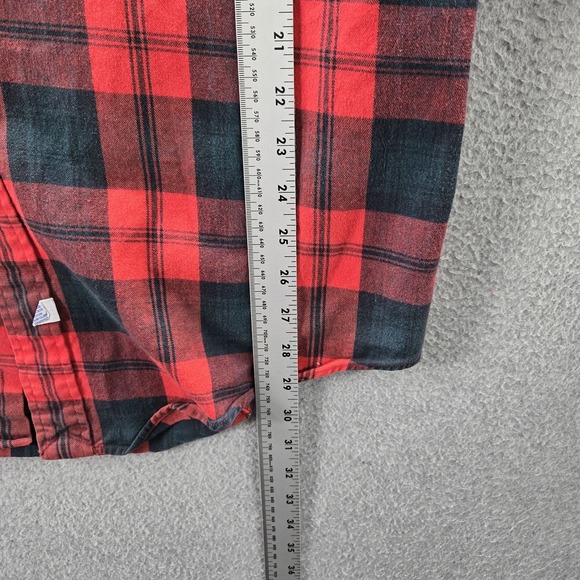 Ralph Lauren Men Button Up Shirt L Red Embroidered Buffalo Plaid Flannel - Picture 4 of 7